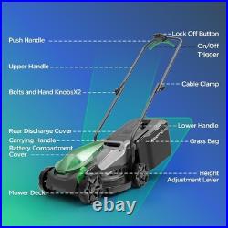 14 Cordless Electric Lawn Mower for Small Yards