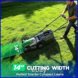 14 Cordless Electric Lawn Mower for Small Yards