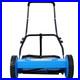 14 Inch 5 Blade Manual Push Reel Lawn Mower with Grass Catcher Blue Finish