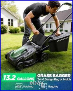18 40V Brushless Cordless Electric Lawn Mower Includes Two 20V 18.0 Inches
