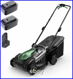 18 40V Max Brushless Cordless Electric Lawn Mower Includes 2X20V 8.0Ah Batter