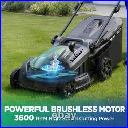 18 40V Max Brushless Cordless Electric Lawn Mower Includes 2X20V 8.0Ah Batter
