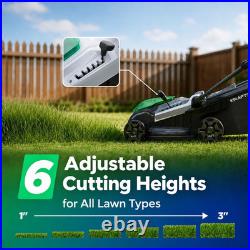 18 40V Max Brushless Cordless Electric Lawn Mower Includes 2X20V 8.0Ah Batter