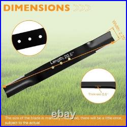 20.5 X 2.25 Lawn Mower Blade & 122 47 Belt Set For Swisher Finish Cut Mowers