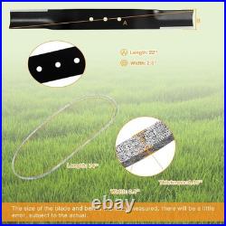 21053 Lawn Mower Blade Set Fits Swisher 44 Finish Cut 2x 22 Blades Belt
