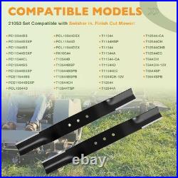 21053 Lawn Mower Blade Set Fits Swisher 44 Finish Cut 2x 22 Blades Belt 21053 Lawn Mower Blade Set Fits Swisher 44 Finish Cut 2x 22 Blades Belt