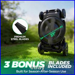21 Cordless Lawn Mower, 40V Electric Mower with 2×8.0Ah Batteries & Charger, 8
