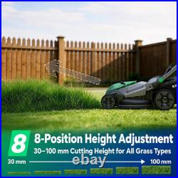 21 Cordless Lawn Mower, 40V Electric Mower with 2×8.0Ah Batteries & Charger, 8