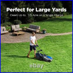 21 Cordless Lawn Mower, 80V Self-Propelled Mower with 2×4.0Ah Battery & Charger
