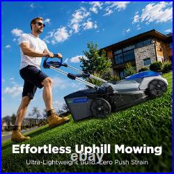 21 Cordless Lawn Mower, 80V Self-Propelled Mower with 2×4.0Ah Battery & Charger