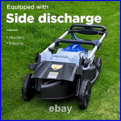21 Cordless Lawn Mower, 80V Self-Propelled Mower with 2×4.0Ah Battery & Charger