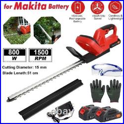 22'' Electric Hedge Trimmer Cordless Power Hedge Trimmer with 2Battery & Charger