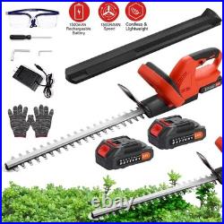 22'' Electric Hedge Trimmer Cordless Power Hedge Trimmer with 2Battery & Charger