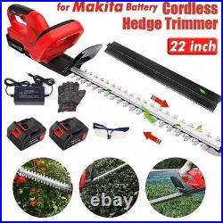 22'' Electric Hedge Trimmer Cordless Power Hedge Trimmer with 2Battery & Charger