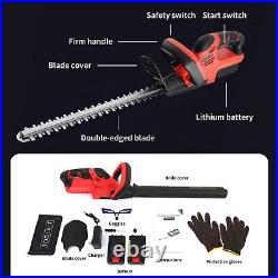 22'' Electric Hedge Trimmer Cordless Power Hedge Trimmer with 2Battery & Charger