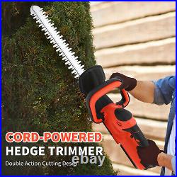 22'' Electric Hedge Trimmer Cordless Power Hedge Trimmer with 2Battery & Charger
