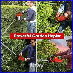 22'' Electric Hedge Trimmer Cordless Power Hedge Trimmer with 2Battery & Charger