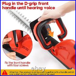 22 Inch Handheld Electric Cordless Hedge Trimmer Bush Trimmer with 21V Battery