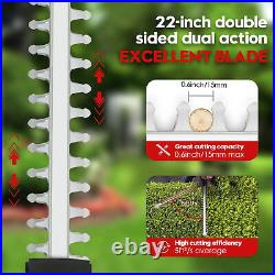 22 Inch Handheld Electric Cordless Hedge Trimmer Bush Trimmer with 21V Battery