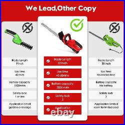 22 Inch Handheld Electric Cordless Hedge Trimmer Bush Trimmer with 21V Battery