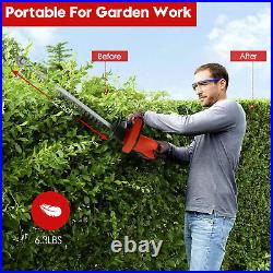 22 Inch Handheld Electric Cordless Hedge Trimmer Bush Trimmer with 21V Battery
