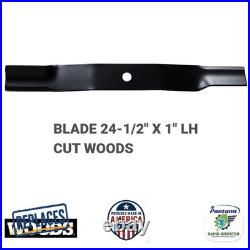 24-1/2 LH Cut Blade for Woods 72 L306 RM306 RM600 Replaces 31306 13404 3-PK