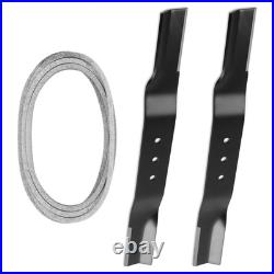 2Pcs 9036 Lawn Mower Blade & 74 4220 Belt Kit For Swisher 44 Finish Cut Mowers