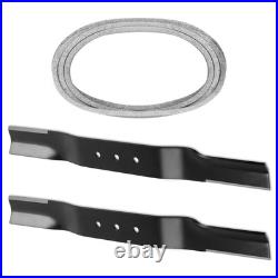 2Pcs 9036 Lawn Mower Blade & 74 4220 Belt Set For Swisher 44 Finish Cut Mowers