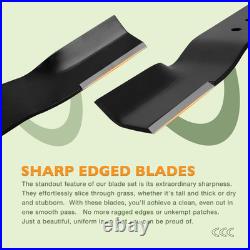 2X 9036 Lawn Mower Blade & 74 4220 Belt Set For Swisher 44 Finish Cut Mowers