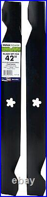 2-Blade Replacement Set for 42 Poulan/Husqvarna/Craftsman Mowers Black Finish