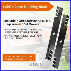 2-Pack Mulching Blades for 42 Lawn Tractors Craftsman, Husqvarna