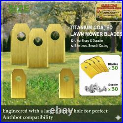 30 Robot Mower Blades for Anthbot Stainless Steel Lawn Cutting Screws