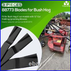 3Pack 88773 82325 Replacement Blades for Bush Hog 72 Cut 6' Finishing/Groomi