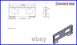3 Blades Finishing Mower Wheeled Cutter Attachment Fit Bobcat Skid Steer Loader