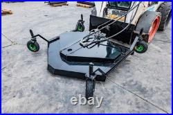 3 Blades Finishing Mower Wheeled Cutter Attachment Fit Bobcat Skid Steer Loader