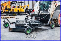 3 Blades Finishing Mower Wheeled Cutter Attachment Fit Bobcat Skid Steer Loader