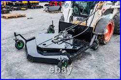 3 Blades Finishing Mower Wheeled Cutter Attachment Fit Bobcat Skid Steer Loader 3 Blades Finishing Mower Wheeled Cutter Attachment Fit Bobcat Skid Steer Loader