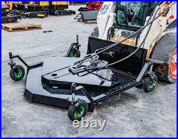 3 Blades Finishing Mower Wheeled Cutter Attachment Fit Bobcat Skid Steer Loader