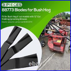 3 Blades Set 72 Finish Mower Blades Compatible with Bush Hog 88773 82325 ATH720
