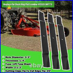 3 Blades Set 72 Finish Mower Blades Compatible with Bush Hog 88773 82325 ATH720