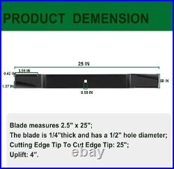 3 Blades Set 72 Finish Mower Blades Compatible with Bush Hog 88773 82325 ATH720