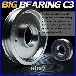 (3 Pack) Billet 88663 Rebuildable Finish Mower Idler Pulley for Bush Hog 5-3/4