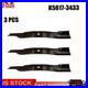 3 Pk Blades Fits Kubota Mower 54 K5617-34330 ZG23 Z125E Z125S ZG127 ZG2354 ZG