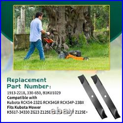 3 Pk Blades Fits Kubota Mower 54 K5617-34330 ZG23 Z125E Z125S ZG127 ZG2354 ZG