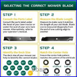 3 Pk Blades Fits Kubota Mower 54 K5617-34330 ZG23 Z125E Z125S ZG127 ZG2354 ZG