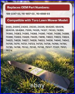 42 Mower Blade Set for Zero Turn Mowers Professional Cutting, Clean Finish, R 42 Mower Blade Set for Zero Turn Mowers Professional Cutting, Clean Finish, R