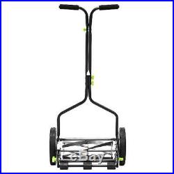 5-Blade Black Finish Push Reel Lawn Mower 14-in. Durable Outdoor Gardening Tool