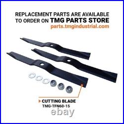 60in 3-Point Tow-Behind Finish Mower 3x20in Blades 540RPM Direct Drive