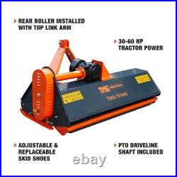 60in PTO Flail Mower 30-60HP Engine Match 3-Point Hitch Clean Finish Cut