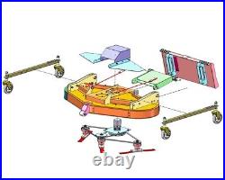72'' Finish 3 Blade Mower Skid Steer Landhonor Attachment Hydraulic For CAT ASV